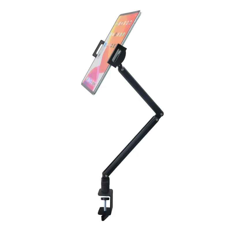 Tablet Holder Desk Stand with 360 Adjustable Foldable Metal Arm Tablet Bracket for Phone Tablet E-Book or Other 5~17In Devices